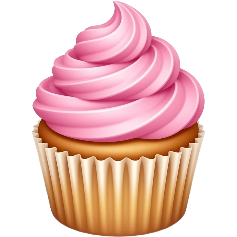 Cupcake with pink icing emoji
