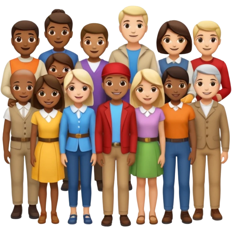 a gathering scene / costume is casual emoji