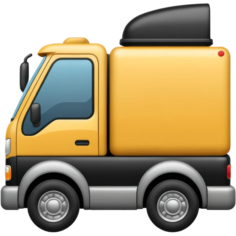 quiero un emoji de un camion de envios en tonos negro emoji