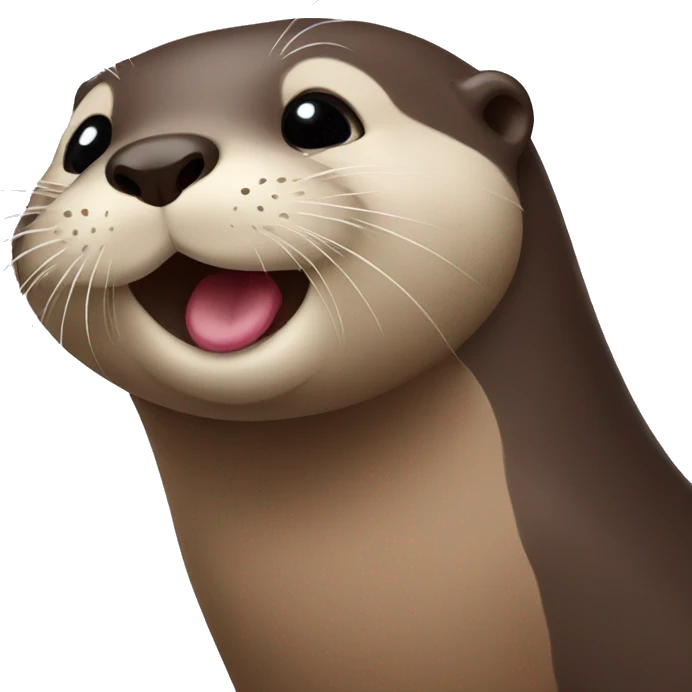 Otter giving a Kiss emoji