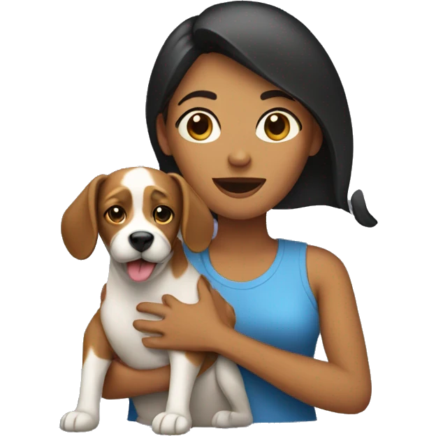 A Woman with a dog  emoji