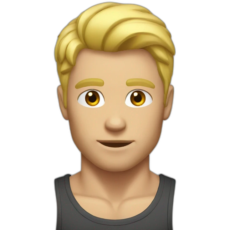 Blonde guy muscle emoji