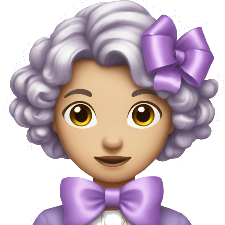 light lilac purple bow emoji