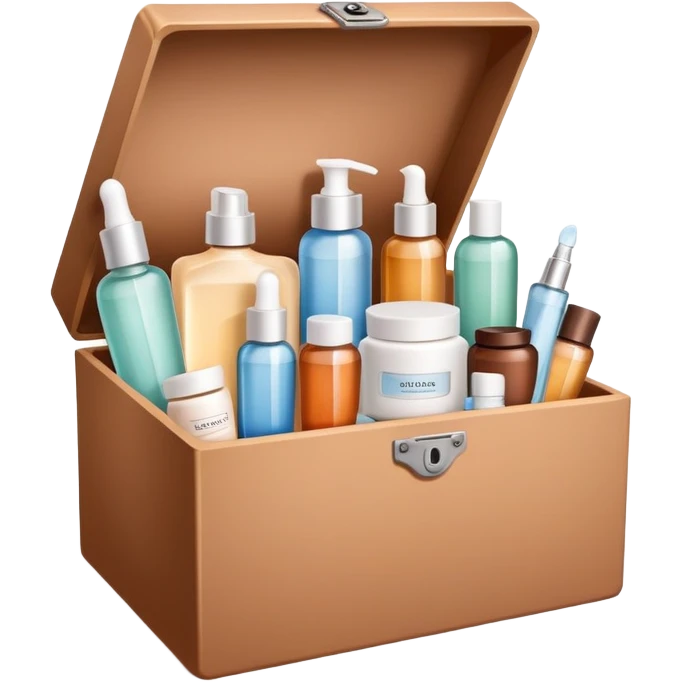 skin care Kit brown box emoji