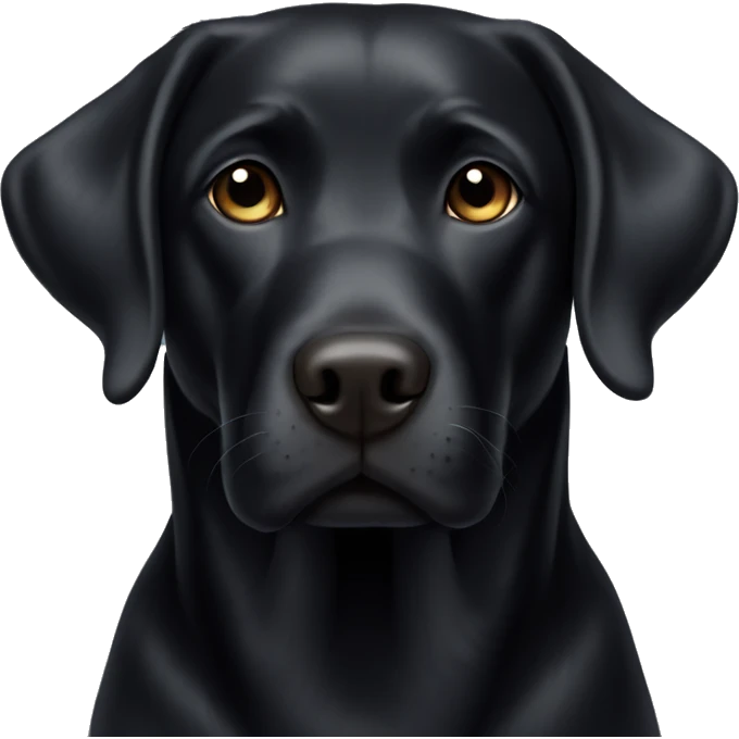 black labrador with lopsided ear emoji