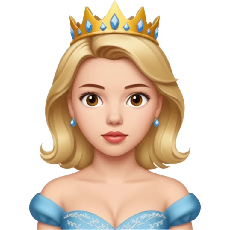 Scarlett Johansson in a princess dress emoji