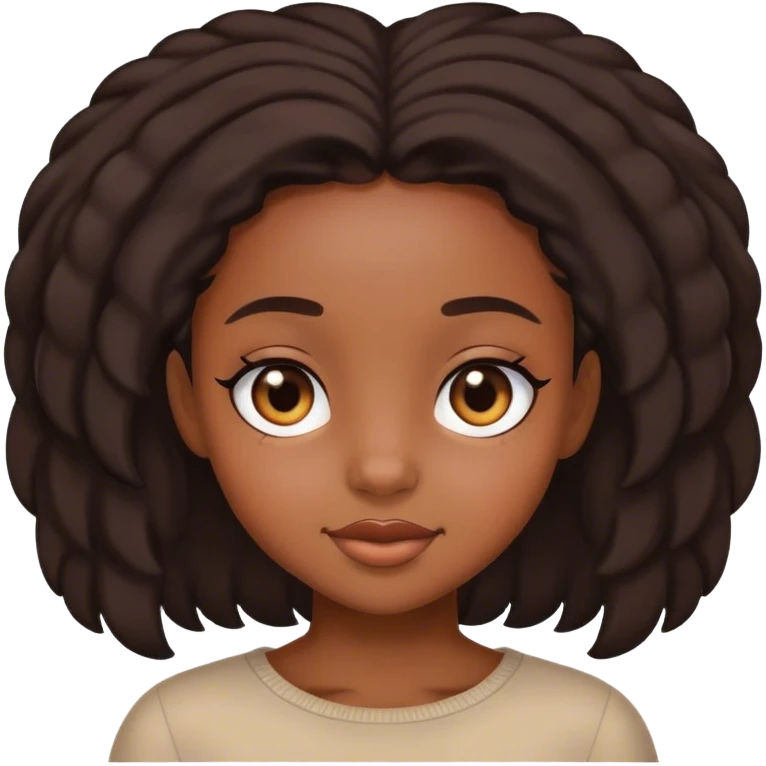 Black cute girl emoji