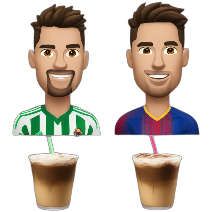 Ronaldo frappe Messi  emoji