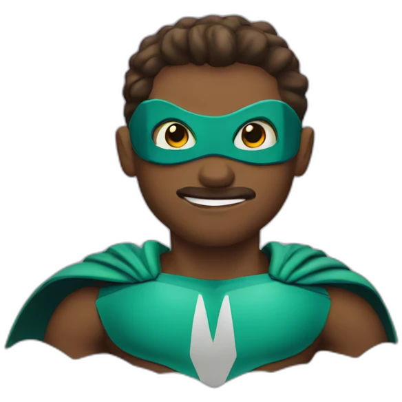 super hero named "JV" emoji
