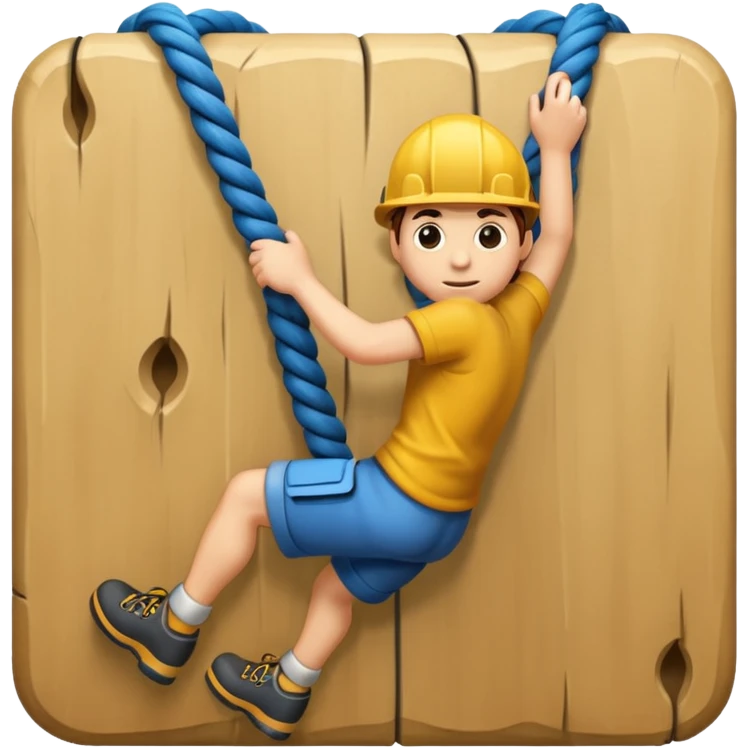 Rope climbing emoji