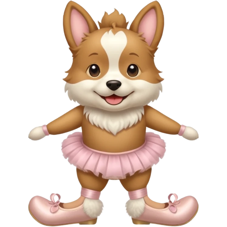dog with point shoes emoji