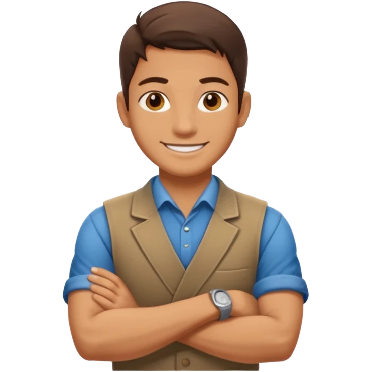 Mach mir einen trader an der wallstreet mit verschränkten armen emoji