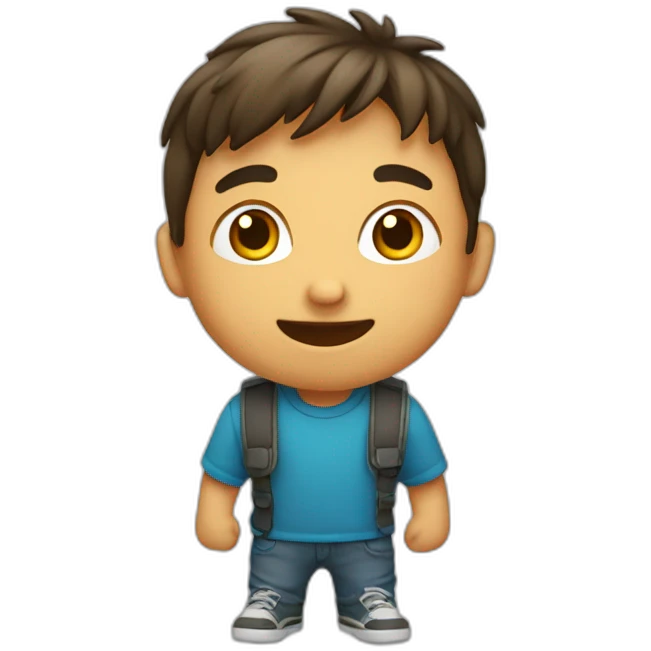 niño jugando emoji