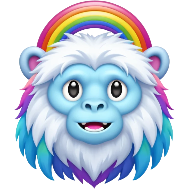 rainbow yeti yeti emoji