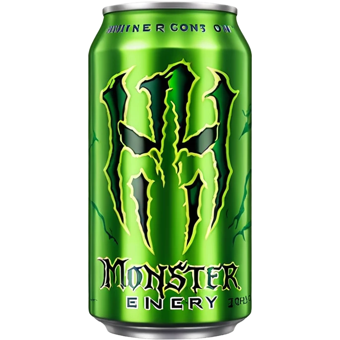 Normal can of monster energy drink nothing else no extra details needed just the real monster can  emoji