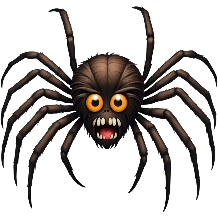arachnophobia, creepy, horror, giant spider, dark, volumetric lighting, mutant lost media The Sinister Valley Effect face emoji