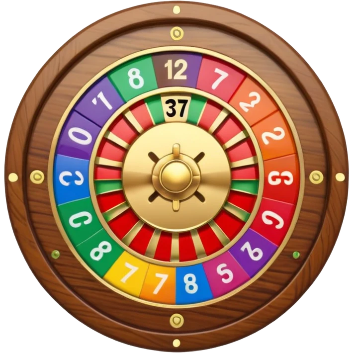roulette wheel rainbow 1 to 7 emoji