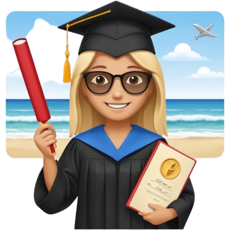 beach graduation trip emoji