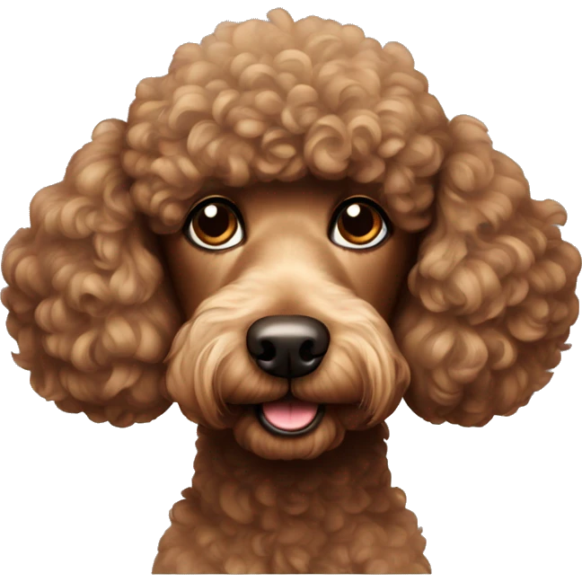 Brown poodle emoji