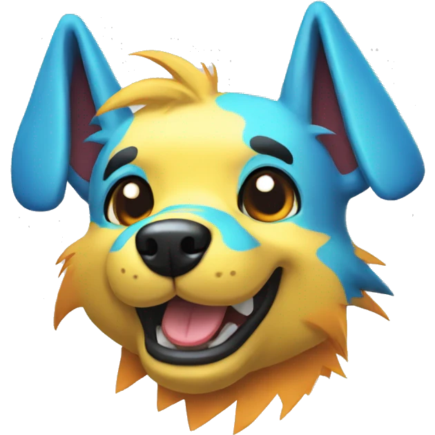 Colorful Electric Dog Pokémon emoji