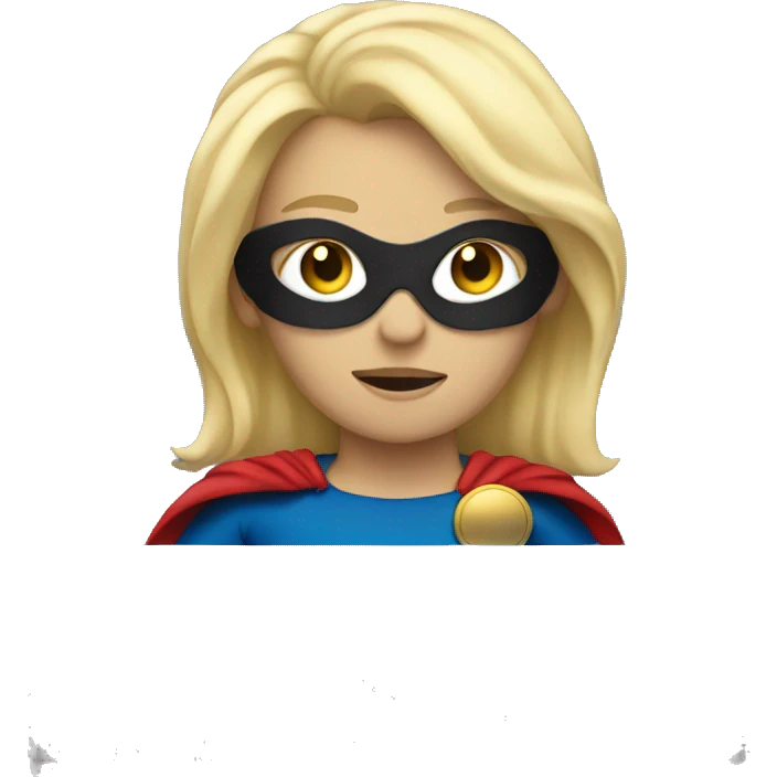 superhero at the laptop with blonde hair  emoji
