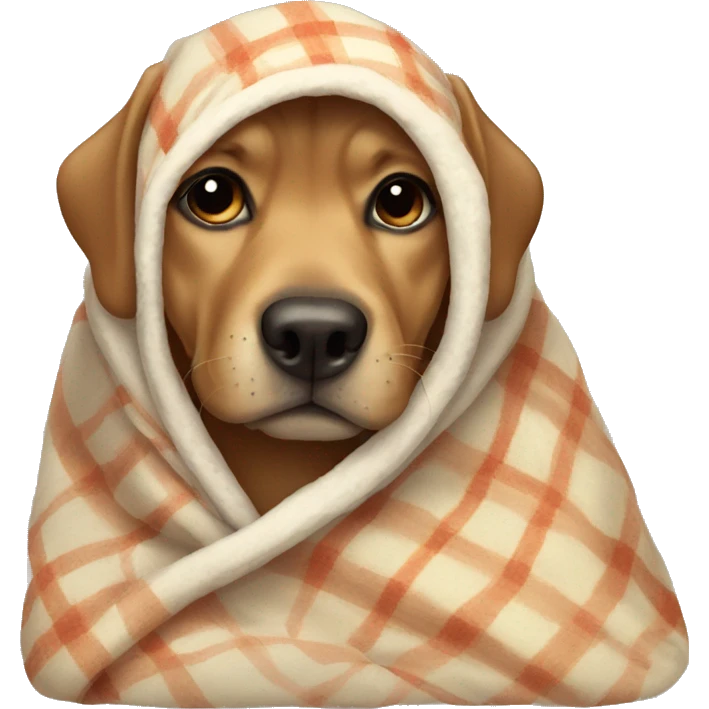 Dog wearing blanket  emoji