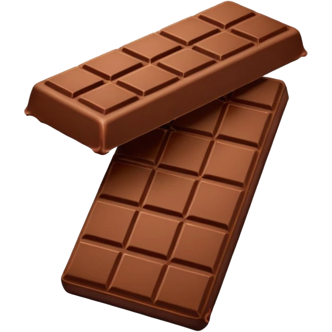 Chocolate bar emoji without gold emoji