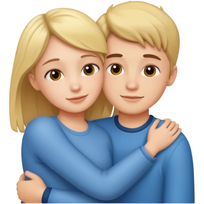 girl and boy hugging  emoji