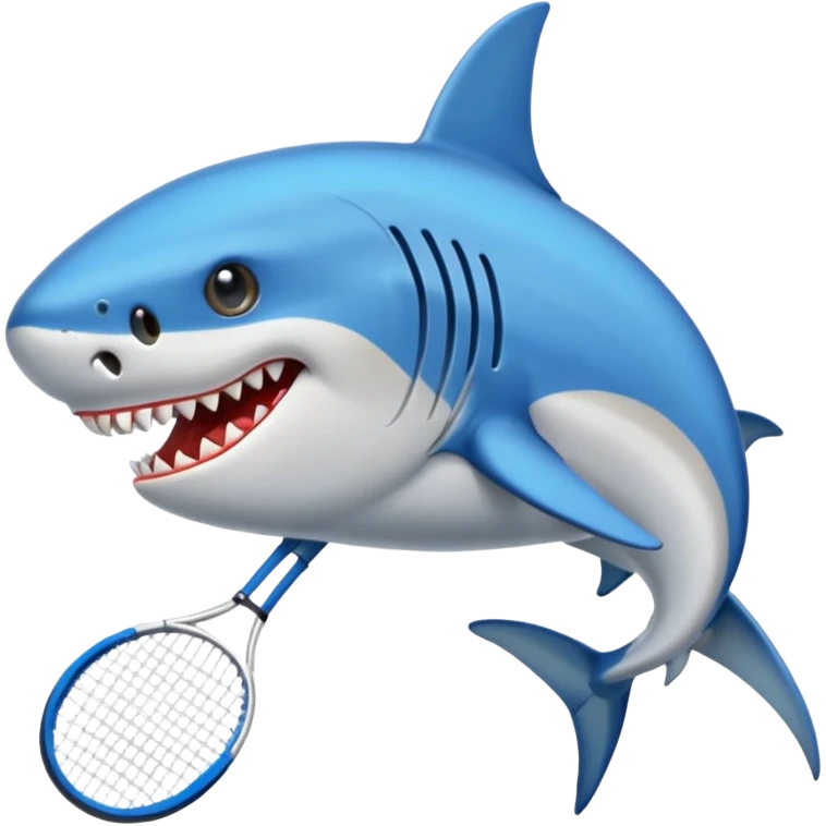 tiburón con tenis azules emoji