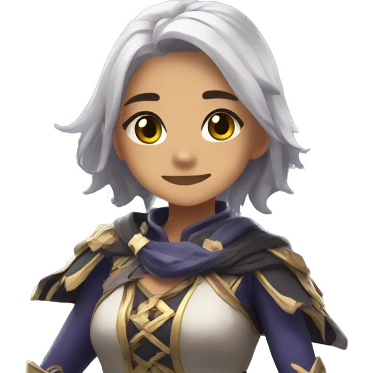 Girl playing in Genshin Impact  emoji