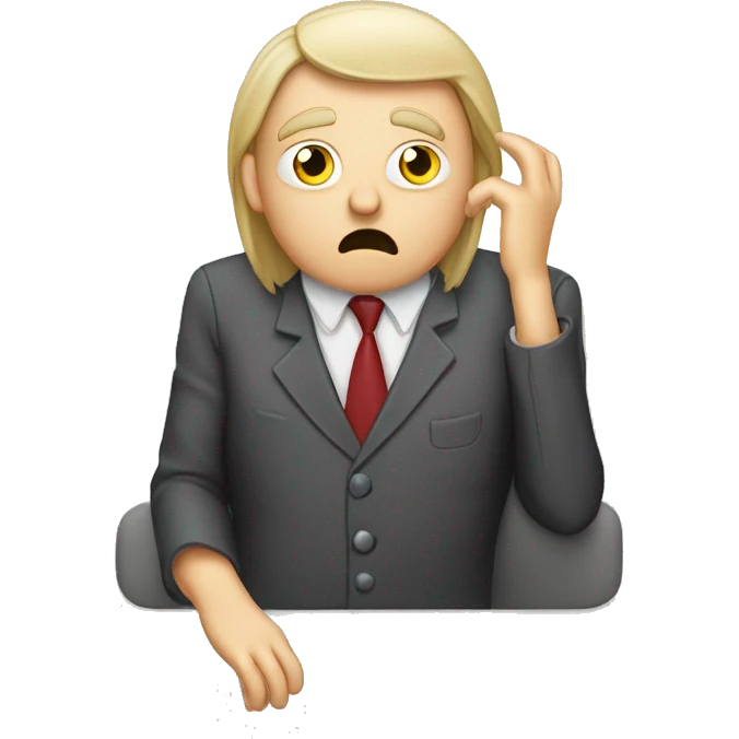 administrator frustrated with too many scheduling options emoji