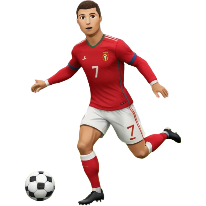 Cristiano Ronaldo scoring a goal emoji