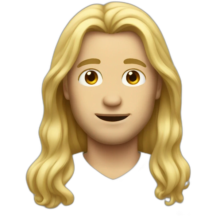 Blonde long haired man emoji