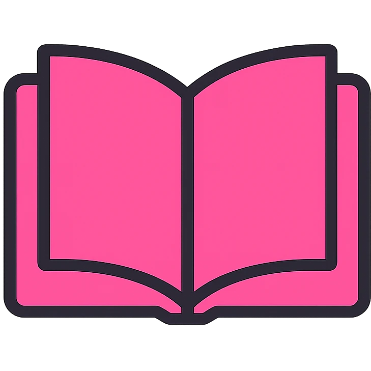 open pink book minimal modern icon style emoji