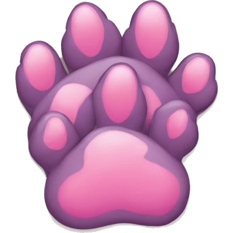 2 dog paws on top nof each other emoji