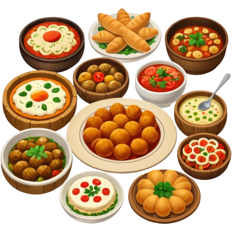 Nourriture d'Europe de l'Est (Slovaque, Hongrois, république tchèque et Pologne) emoji