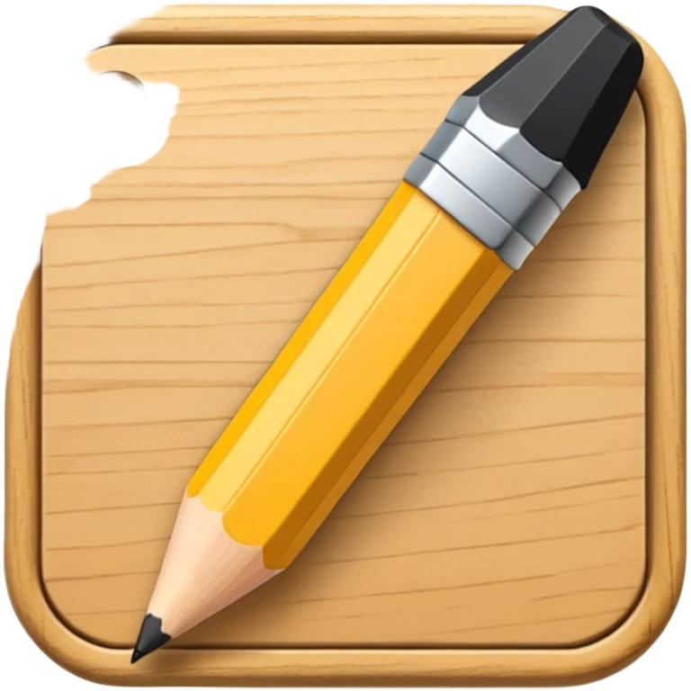 Pencil icon in chibi style emoji