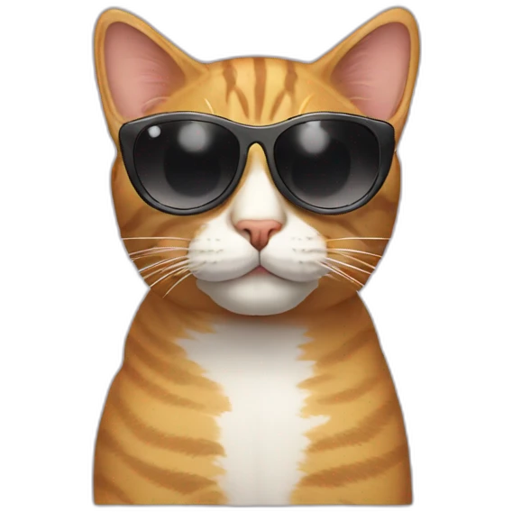 Cat with sunglasses emoji