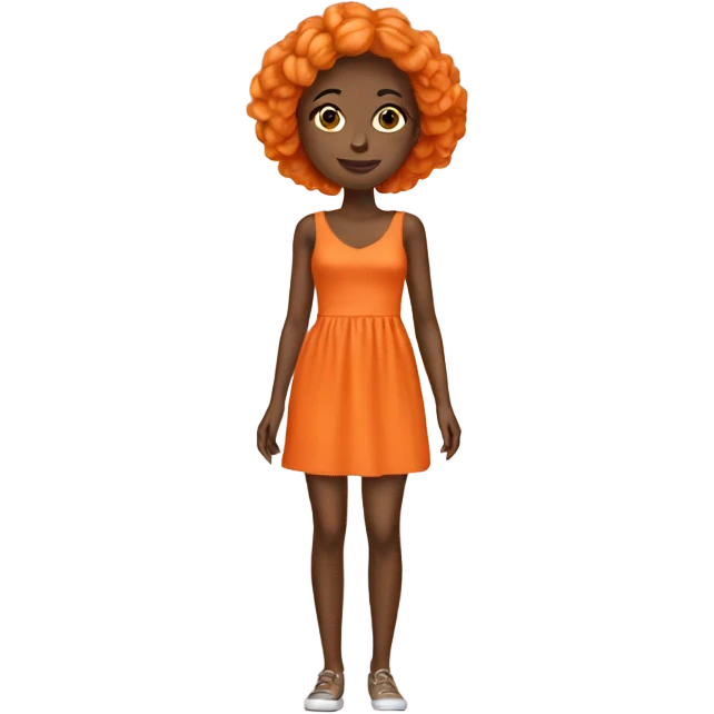 fashion orange dress emoji