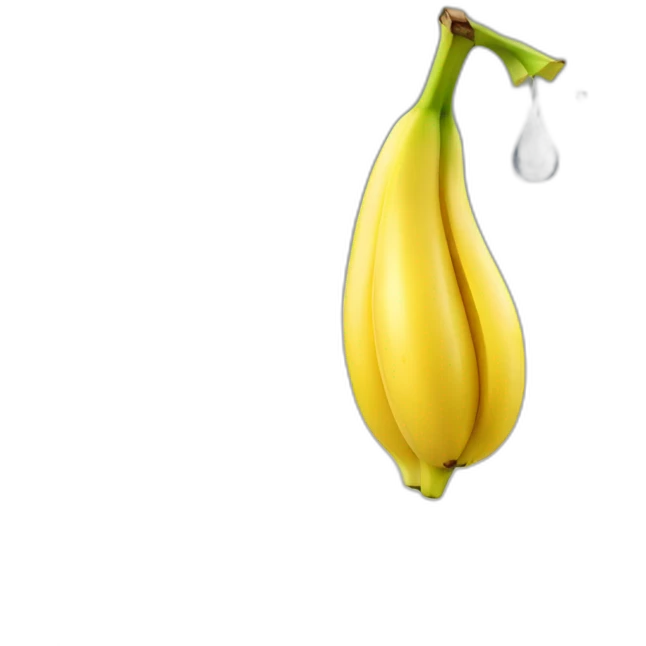 Water drop in banana emoji