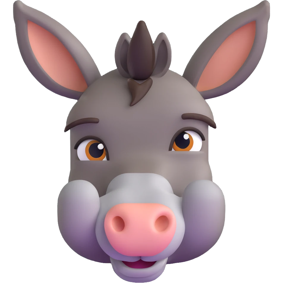 sad blue donkey emoji