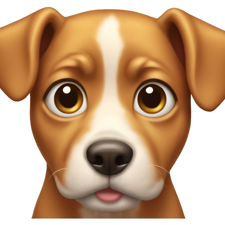 Funny Dog caramel with two big eyes and a tiny ears emoji