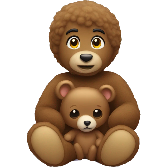 Hart with a teddy bear emoji