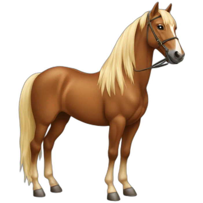 un chaval qui fais du cheval emoji