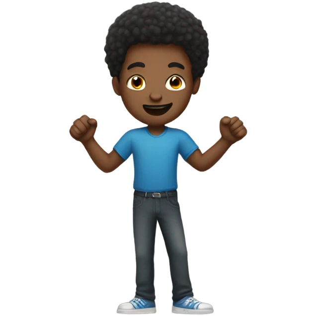 Man celebrating African American emoji
