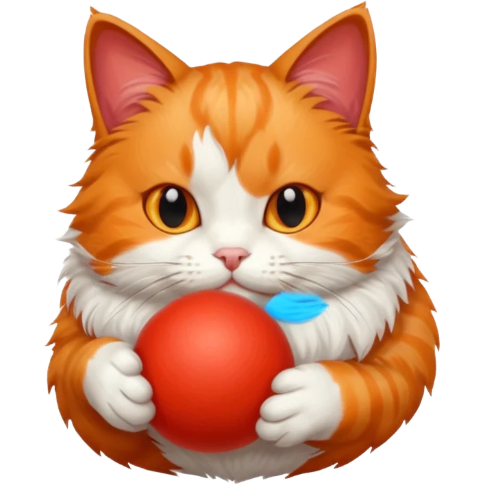 Cat Playing with ball emoji