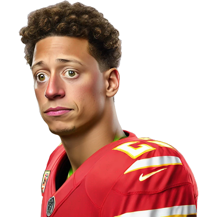 Sad Patrick Mahomes Kermit the Frog emoji