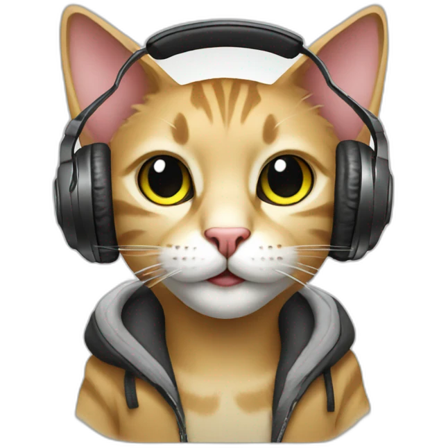 cat dj emoji