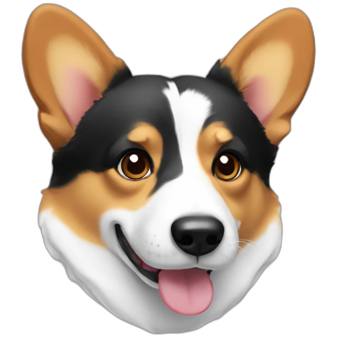 a tri color corgi emoji