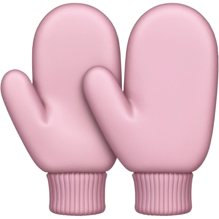 pastel pink pair of mittens emoji